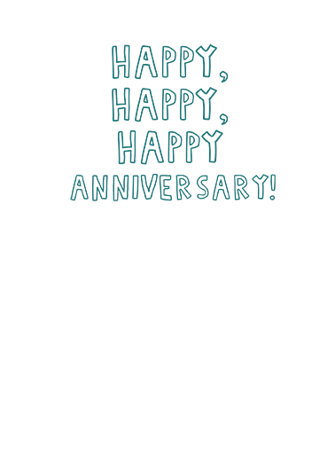 【値下げしました】Happy Together 10thAnniversary Funny Anniversary Card - 